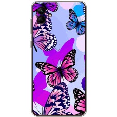 Чохол для Samsung Galaxy A04 (A045) MixCase метелики червоні