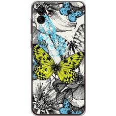 Чохол для Samsung Galaxy A04 (A045) MixCase метелики жовтий