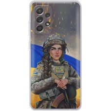 Чохол для Samsung Galaxy A13 (A135) MixCase патріотичні дівчина воїн