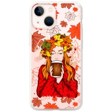 Чохол для iPhone 13 mini MixCase осінь дівчина з віночком