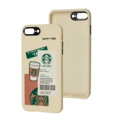 Чохол для iPhone 7 Plus / 8 Plus Brand Design старбак білий