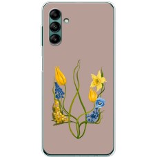 Чохол для Samsung Galaxy A04S (A047) MixCase патріотичні квіти у формі герба