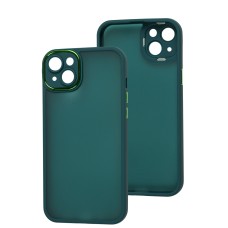 Чохол для iPhone 14 Luxury Metal Lens зелений