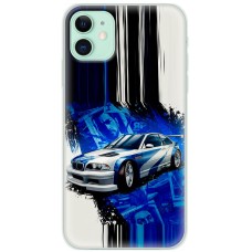 Чохол для iPhone 11 MixCase авто бмв на синьому