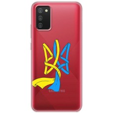 Чохол для Samsung Galaxy A02s (A025) MixCase патріотичні синє-жовтий Тризуб