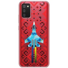 Чохол для Samsung Galaxy A02s (A025) MixCase патріотичні Винищувач України