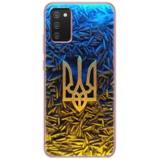 Чохол для Samsung Galaxy A02s (A025) MixCase патріотичні Тризум серед куль