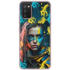 Чохол для Samsung Galaxy A02s (A025) MixCase патріотичні воєвнича Українка