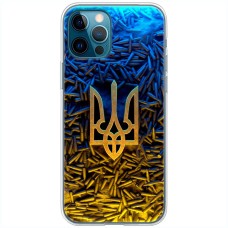 Чохол для iPhone 13 Pro Max MixCase патріотичні Тризум серед куль