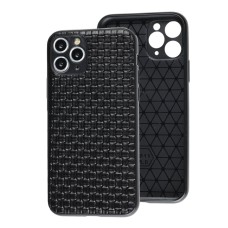 Чохол для iPhone 11 Pro Leather case плетінка
