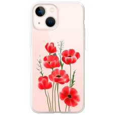Чохол для iPhone 13 mini Mixcase квіти маки в польових травах