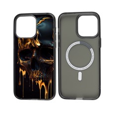 Чохол для iPhone 13 Pro Max MixCase MagSafe MagSafe череп із металу