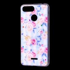 Чохол для Xiaomi Redmi 6 Flowers Confetti "рожеві троянди"