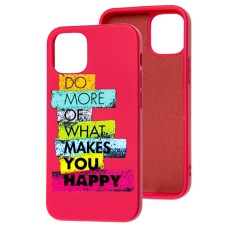 Чохол для iPhone 12 mini Art case бордовий