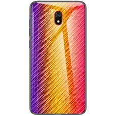 Чохол для Xiaomi Redmi 8A Twist glass "помаранчевий"