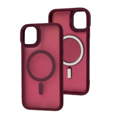 Чохол для iPhone 11 Space color MagSafe бордовий