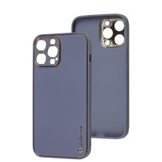 Чохол для iPhone 13 Pro Max Leather Xshield lavender gray