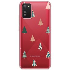 Чохол для Samsung Galaxy A02s (A025) MixCase Новий рік патерн новорічні ялинки