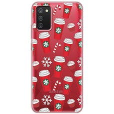 Чохол для Samsung Galaxy A02s (A025) MixCase Новий рік зимова кава