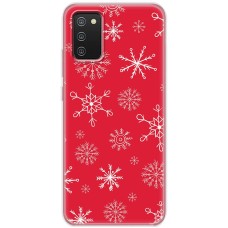 Чохол для Samsung Galaxy A02s (A025) MixCase Новий рік паттерн сніжинки