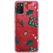 Чохол для Samsung Galaxy A02s (A025) MixCase Новий рік патерн омела