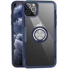 Чохол для iPhone 12 / 12 Pro Deen CrystalRing з кільцем темно-синій