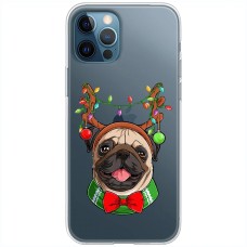 Чохол для iPhone 13 Pro Max MixCase Новий рік мопс