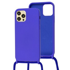 Чохол для iPhone 12 / 12 Pro Wave Lanyard with logo ultramarine