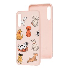 Чохол для Samsung Galaxy A50 / A50s / A30s Wave Fancy funny dogs / pink sand
