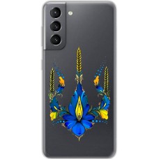 Чохол для Samsung Galaxy S21 (G991) MixCase патріотичні тризуб з квітів