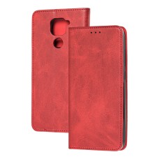 Чохол книжка для Xiaomi Redmi Note 9 Black magnet червоний