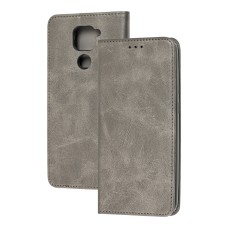 Чохол книжка для Xiaomi Redmi Note 9 Black magnet сірий