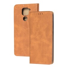 Чохол книжка для Xiaomi Redmi Note 9 Black magnet коричневий