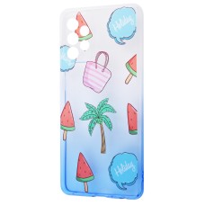 Чохол для Samsung Galaxy A72 Wave Sweet white/blue/palm