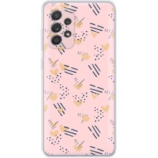 Чохол для Samsung Galaxy A13 (A135) MixCase день закоханих серця на рожевому