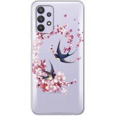 Чохол із стразами Samsung A325 Galaxy A32 Swallows and Bloom