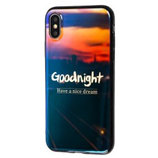 Чохол для iPhone X/XS перламутровий goodnight