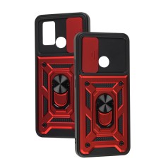 Чохол для Xiaomi Poco C40 Serge Ring Armor ударостійкий червоний