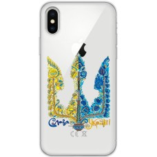 Чохол для iPhone X / Xs MixCase патріотичні герб із колосками