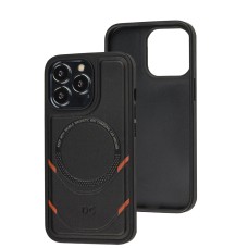 Чохол для iPhone 13 Pro MagSafe eco-leather + MagSafe popSocket black