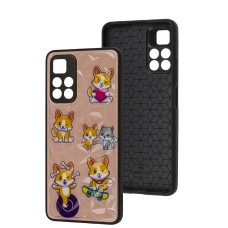 Чохол для Xiaomi Poco M4 Pro 5G / Note 11S 5G Wave Majesty playful corgi / light pink