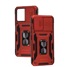 Чохол для Xiaomi Poco X5 Camshield Army Ring червоний