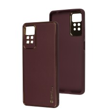 Чохол для Xiaomi Redmi Note 12 Pro 4G Leather Xshield plum red