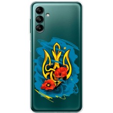 Чохол для Samsung Galaxy A04S (A047) MixCase патріотичні герб із маками
