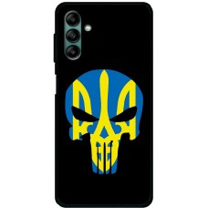 Чохол для Samsung Galaxy A04S (A047) MixCase патріотичні жовто-блакитний череп