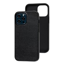 Чохол для iPhone 12 Pro Max Grainy Leather чорний
