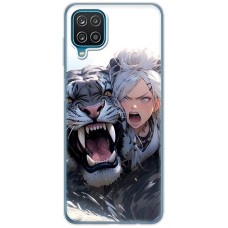 Чохол з аніме для Samsung Galaxy A12 / M12 Mixcase дівчина і сніговий барс