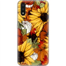 Чохол для Samsung Galaxy A01 (A015) MixCase осінь гарбузи і соняшники