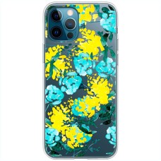 Чохол для iPhone 14 Pro Max MixCase патріотичні жовто-блакитні квіти