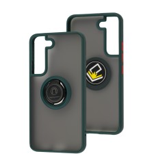 Чохол для Samsung Galaxy S22 (S901) LikGus Edging Ring оливковий
